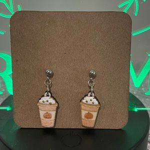Pumpkin Spice Latte earrings
